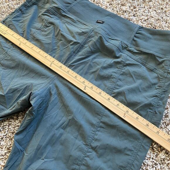Prana Koen Capri Women's L Grey Blue Standard Fit Crop Mid Rise Soft Waistband - Picture 12 of 12